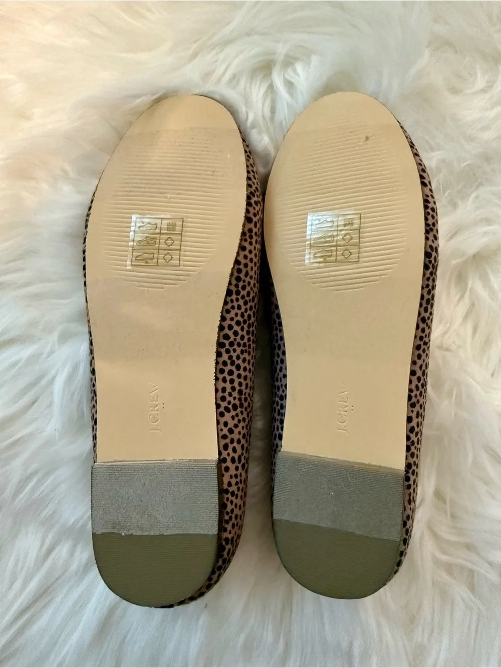 J. Crew Leopard-Print Loafers in Tan and Black Spots Size 1